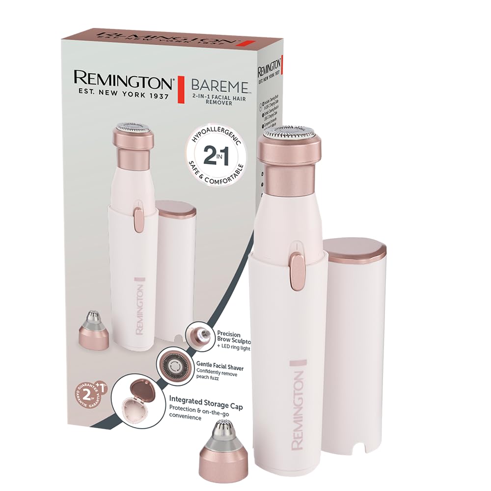 White 2-in-1 Waterproof Facial Hair Remover U74459
