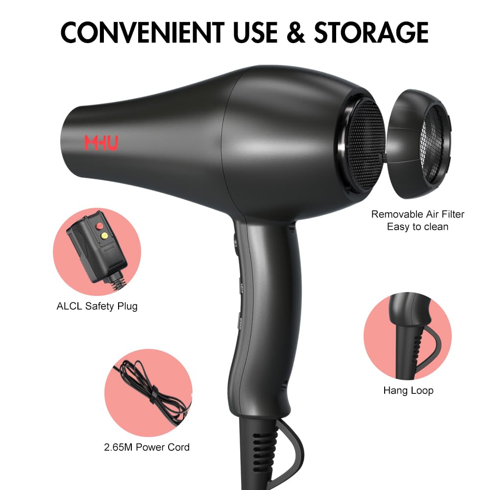 1875W Far Infrared Hair Dryer Black S775936