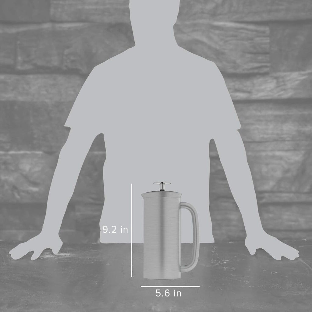 18oz Brushed Stainless Steel French Press N621