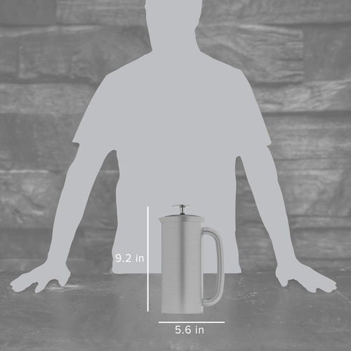 18oz Brushed Stainless Steel French Press N621