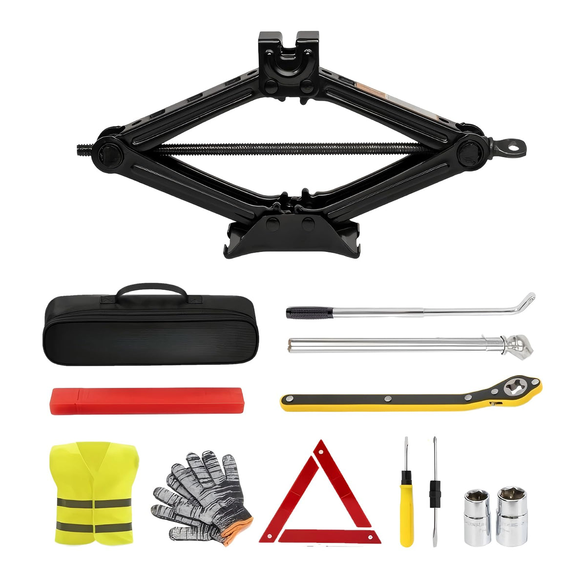 3-Ton Scissor Jack Kit with Ratchet Wrench C581029