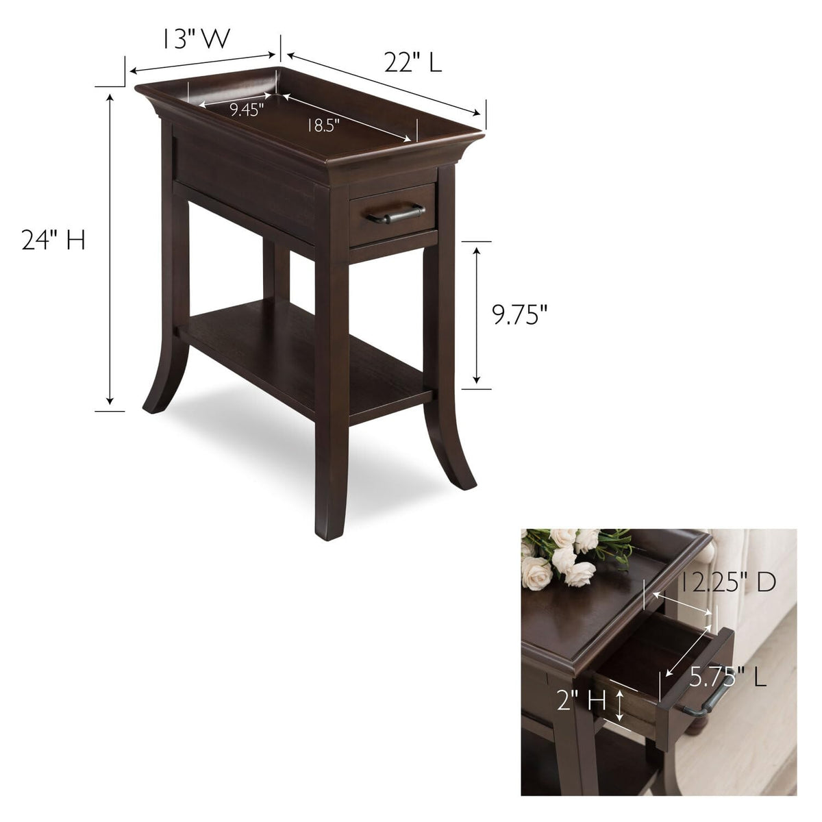 Chocolate Cherry End Table C838