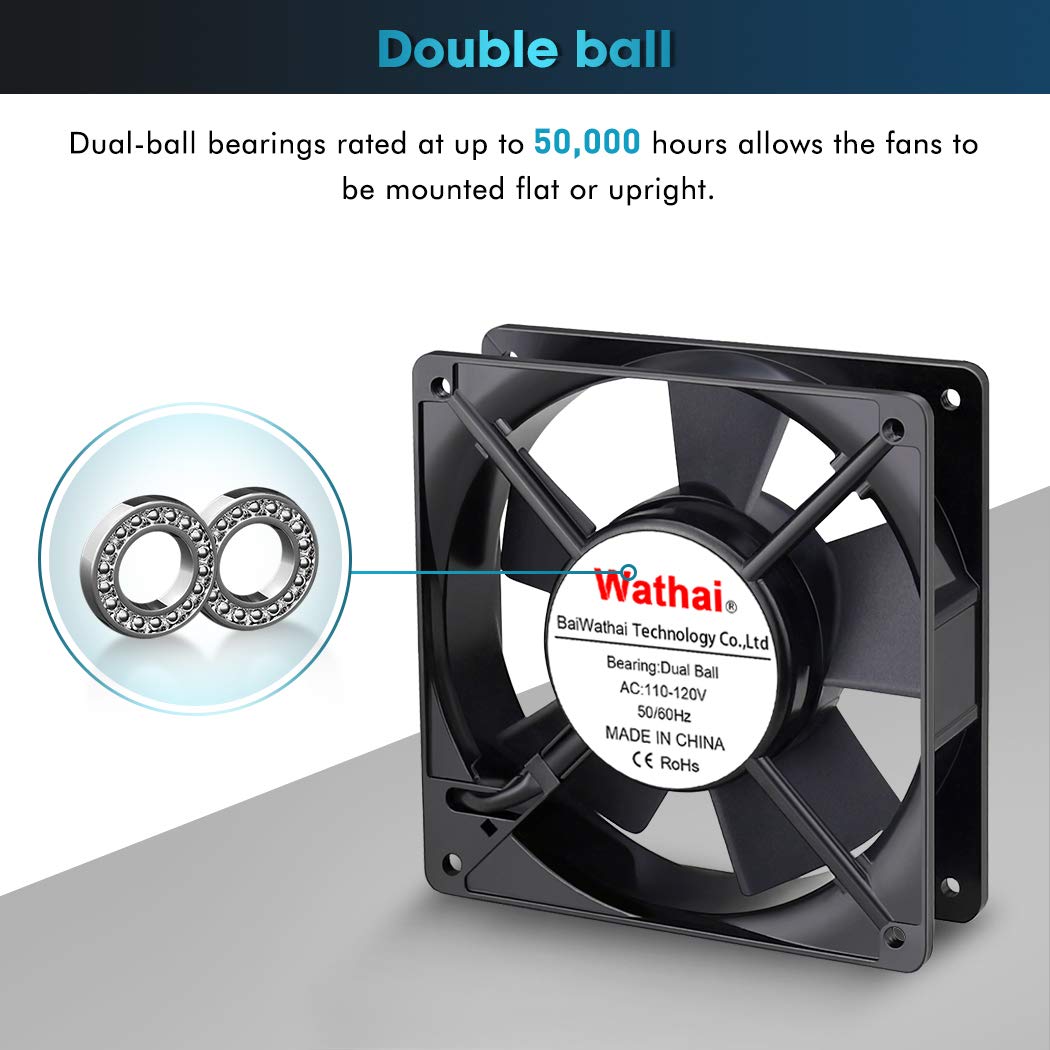 120mm AC Axial Exhaust Fan Dual Ball G772