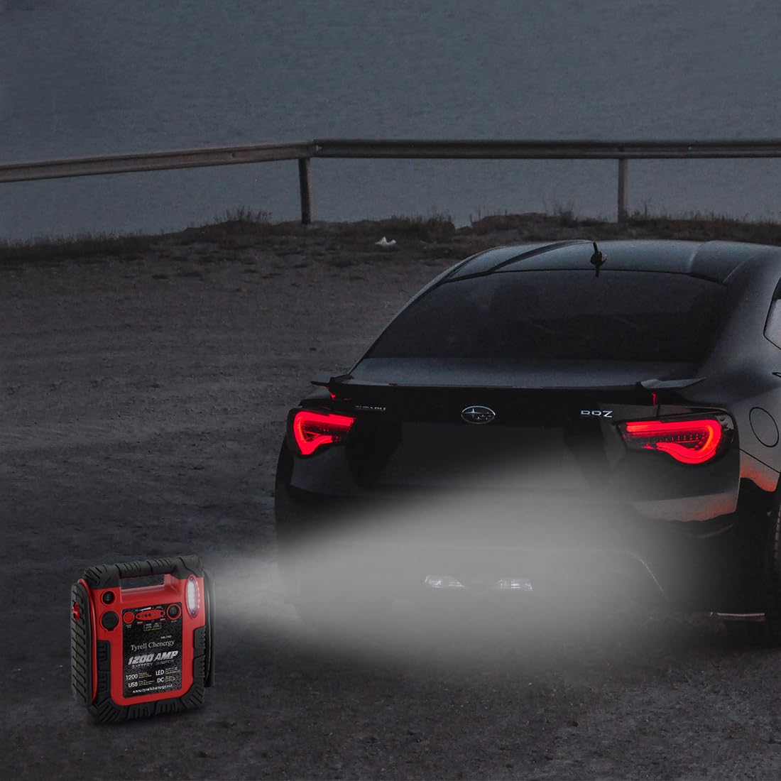 1800A Peak Car Jump Starter, 20000mAh Battery Booster, 12V Portable Power Bank with LED Light X366088