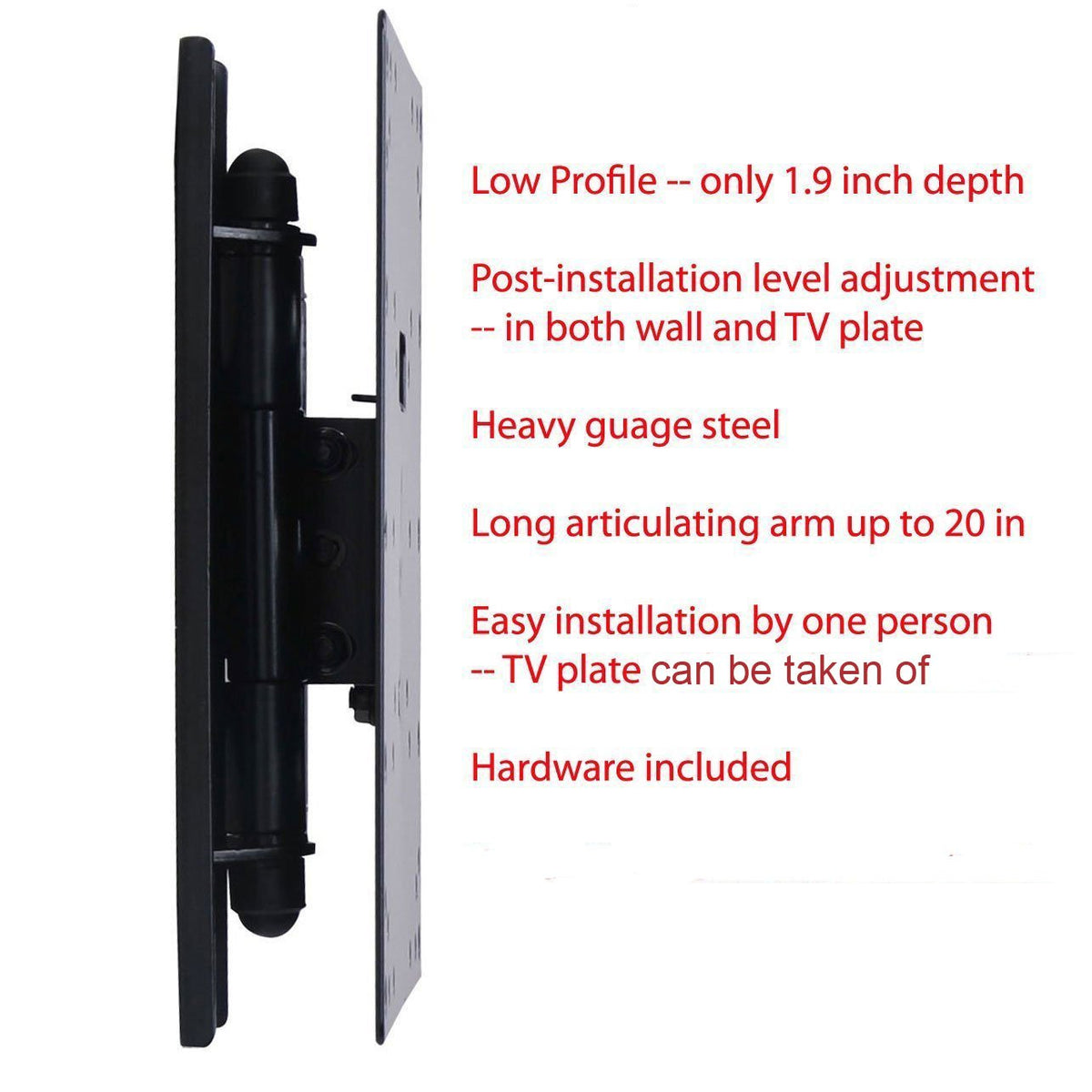 Single Stud Swing Arm TV Wall Mount W104258