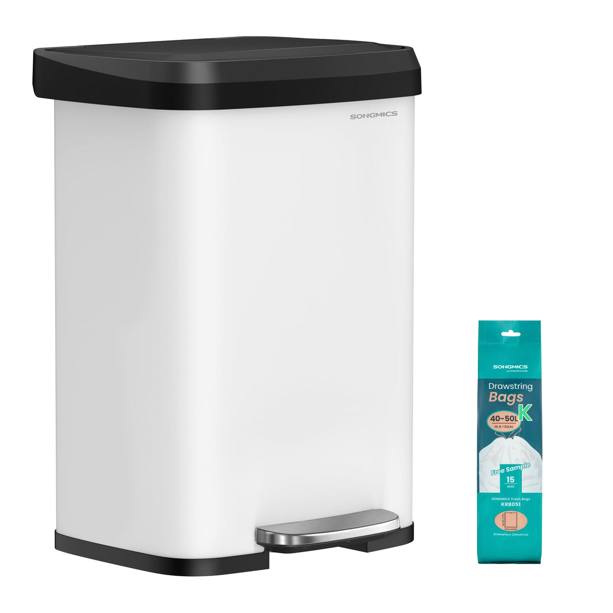 13 Gallon Stainless Steel Kitchen Trash Can D797801
