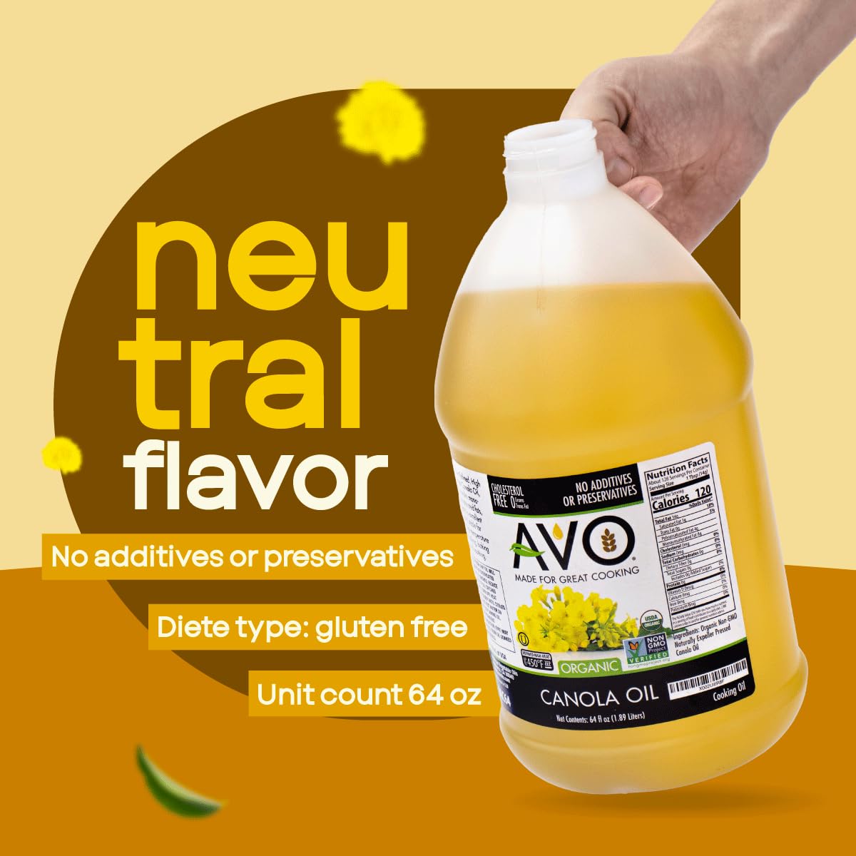 Organic Canola Oil, 64 Fl Oz U7438