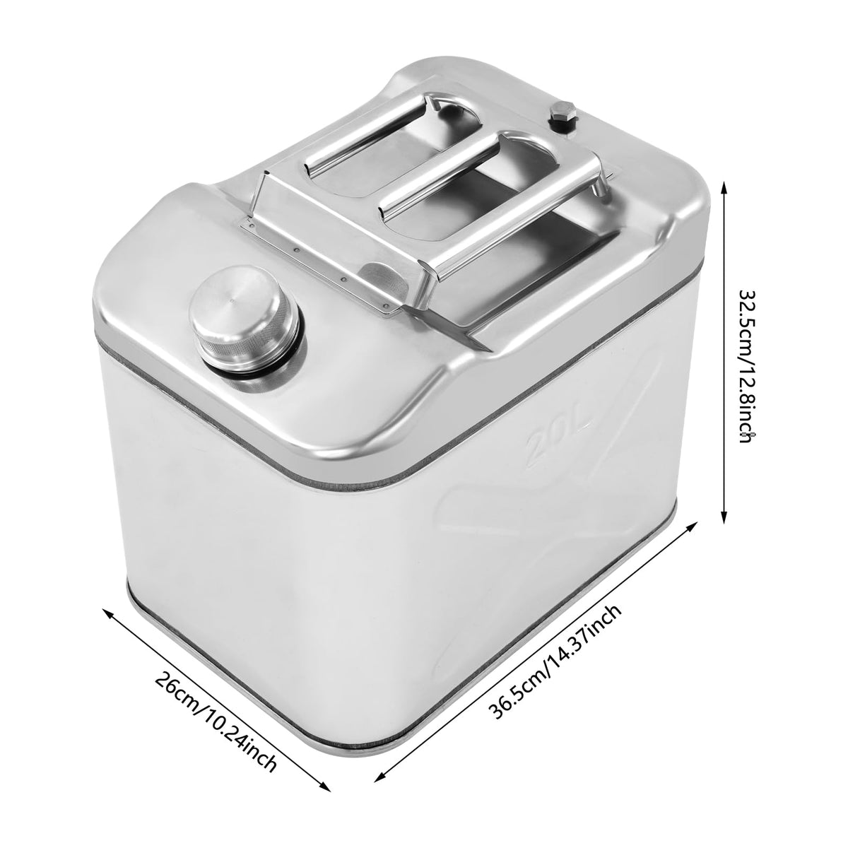 20L 304 Stainless Steel Water Can with Pressure Relief Valve A175