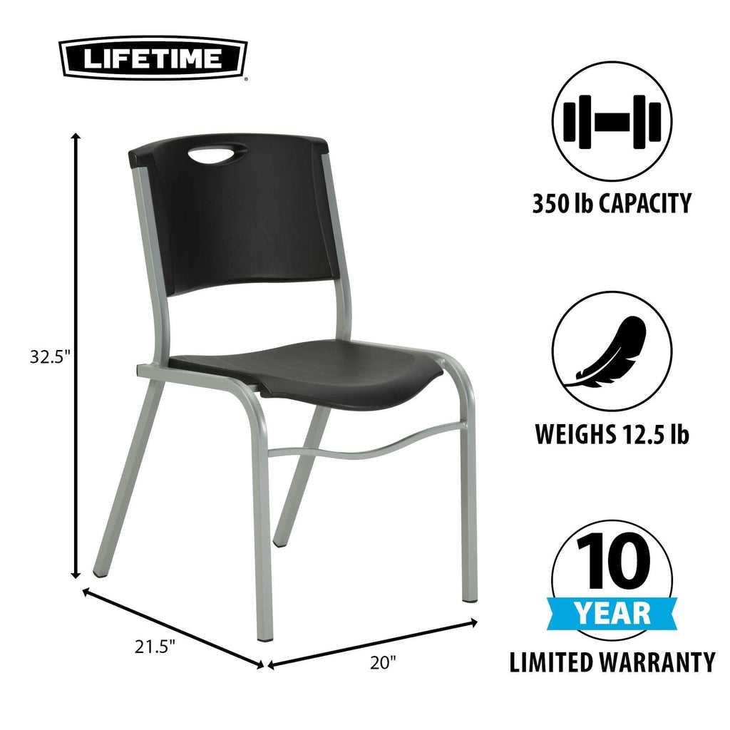 Black Stacking Chair 4-Pack V626