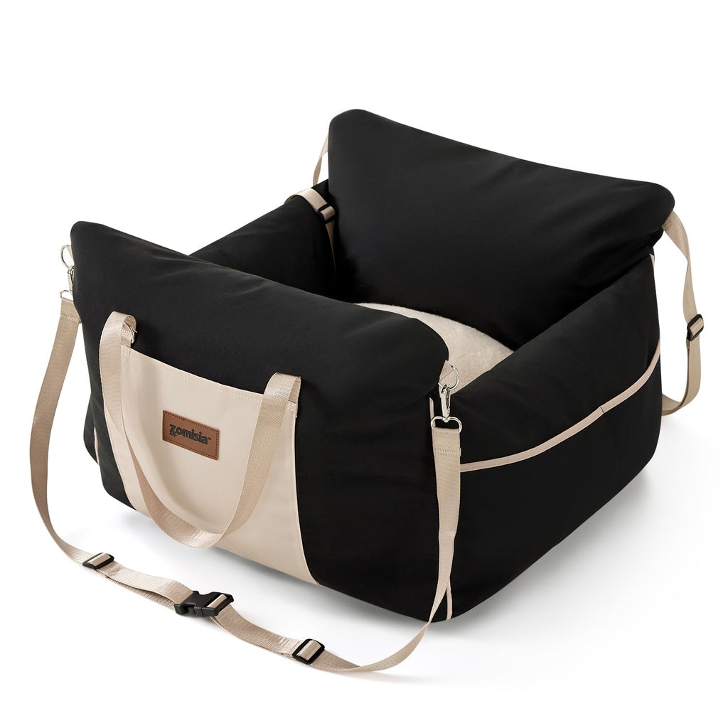 Waterproof Dog Car Seat with Safety Leash, Black E80647