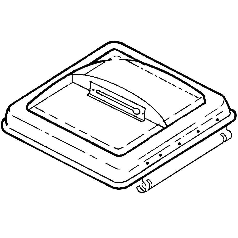 RV Vent Lid Impact-Resilient Polycarbonate F596