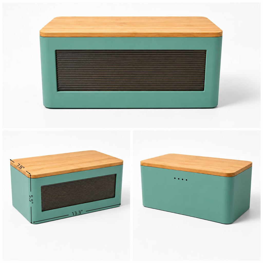 Wooden Bread Box with Cutting Board S1691