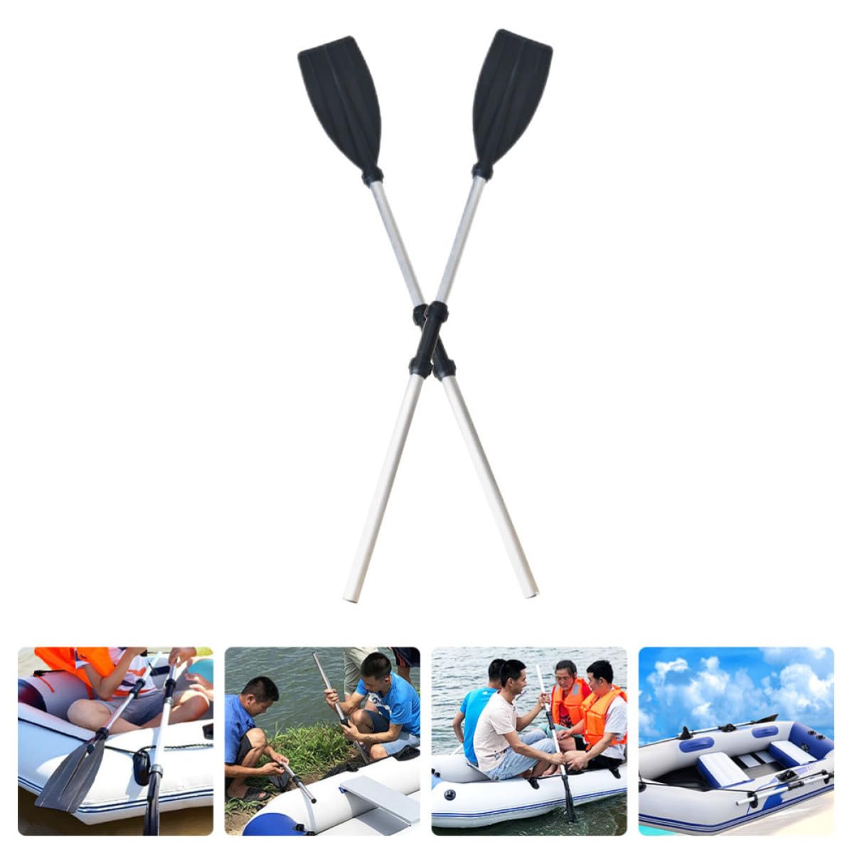 2pcs Adjustable Aluminum Alloy Kayak Paddle Set A76860