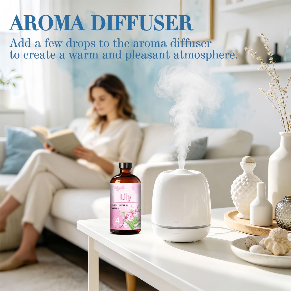 Natural Essential Oil Set 4 Scents with Glass Dropper Q7859