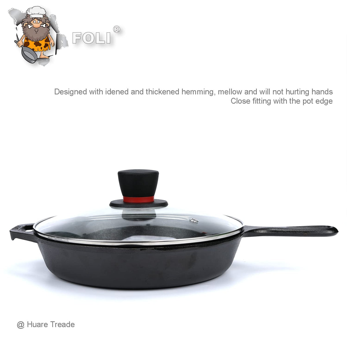 10.25 Inch Tempered Glass Lid with Steam Vent R314