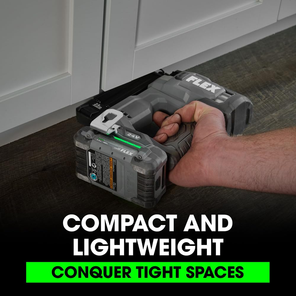 24V Brushless Cordless 23-Gauge Pin Nailer Kit with 2.5Ah Battery M262722
