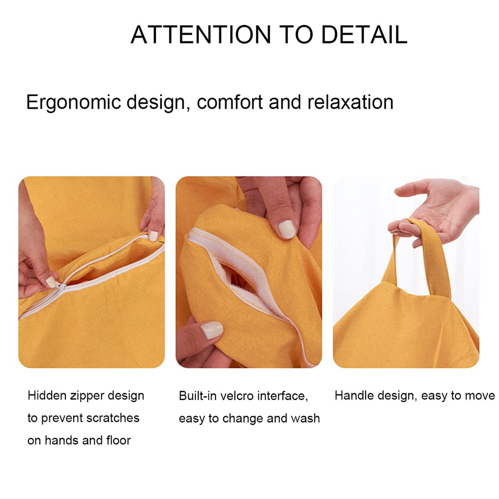 Cotton Linen Bean Bag Chair Cover 90x110cm U70573
