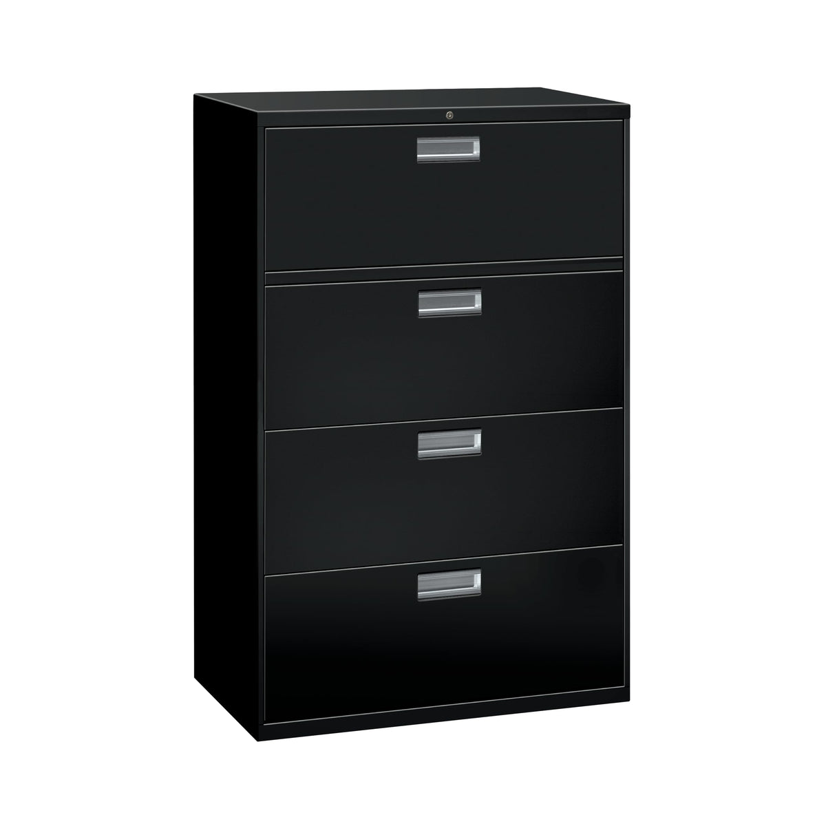 Black 4 Drawer File Cabinet C7747