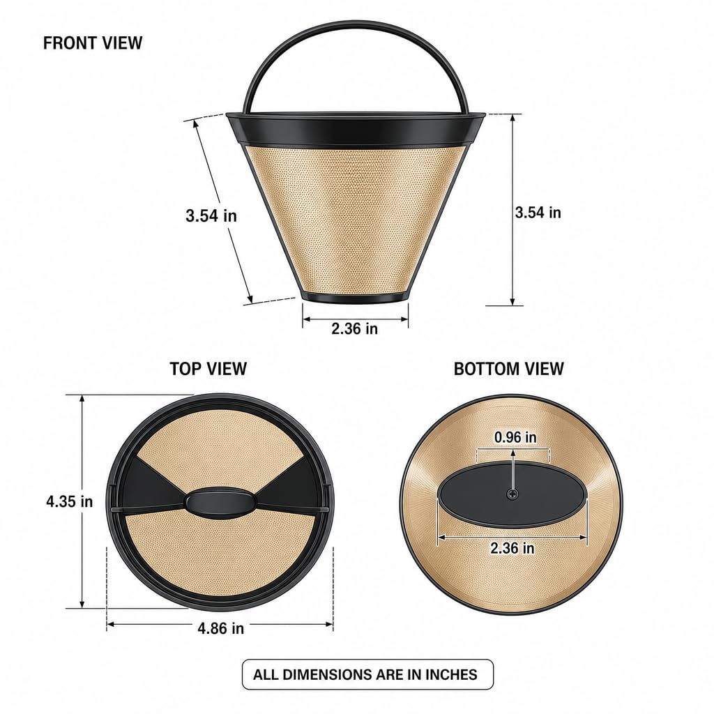 Reusable #4 Conical Coffee Filter Y839