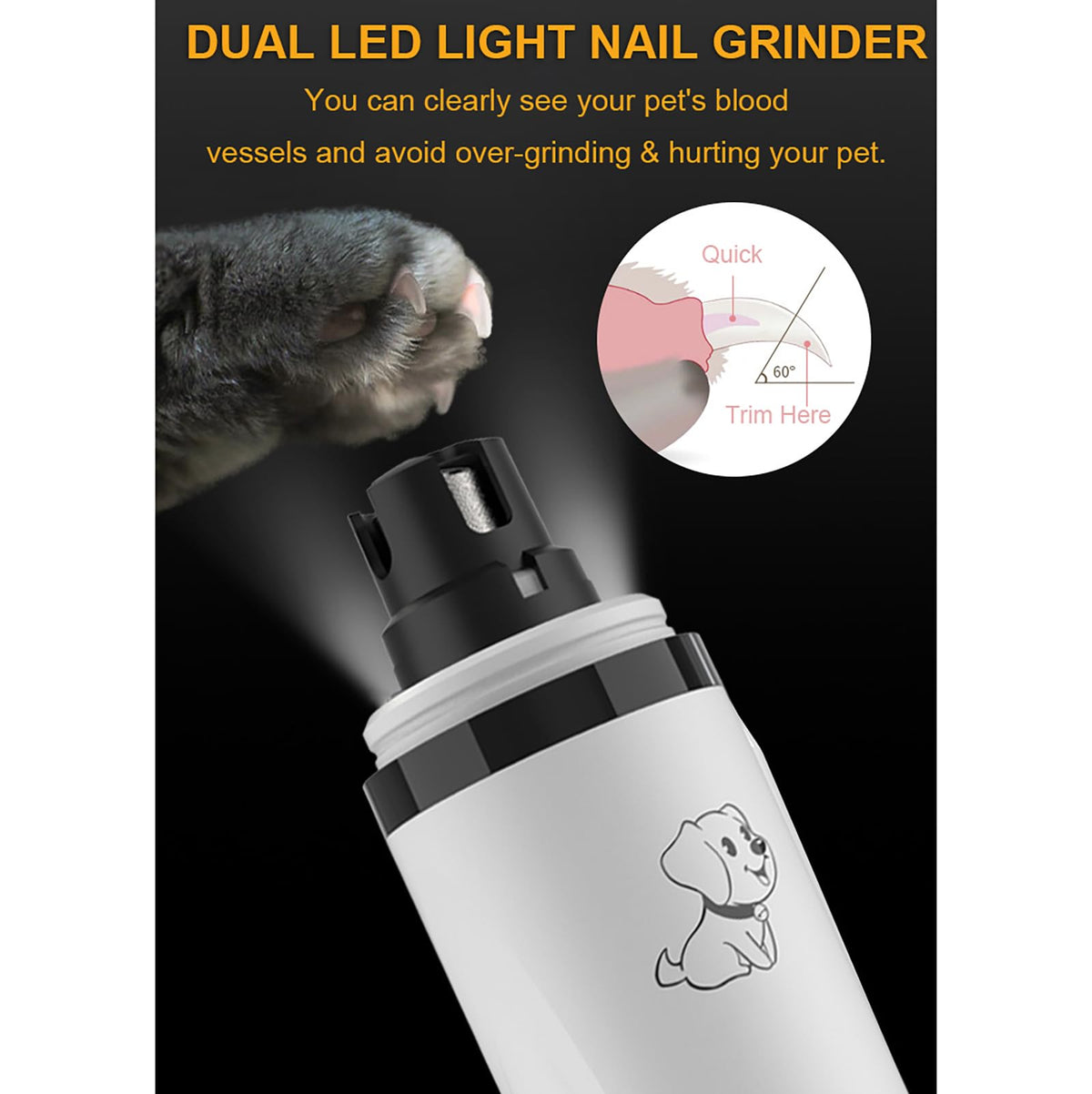 Dog Nail Grinder, 3-Speed, Ultra Quiet U8177