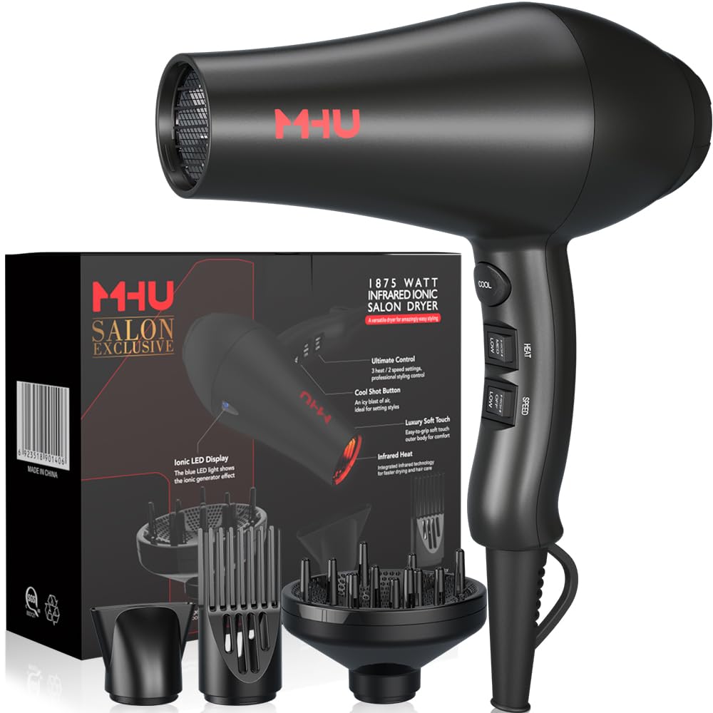 1875W Far Infrared Hair Dryer Black S775936