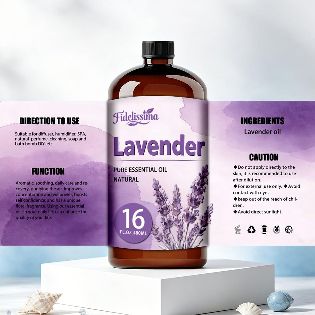 Natural Essential Oil Set 4 Scents with Glass Dropper Q7859