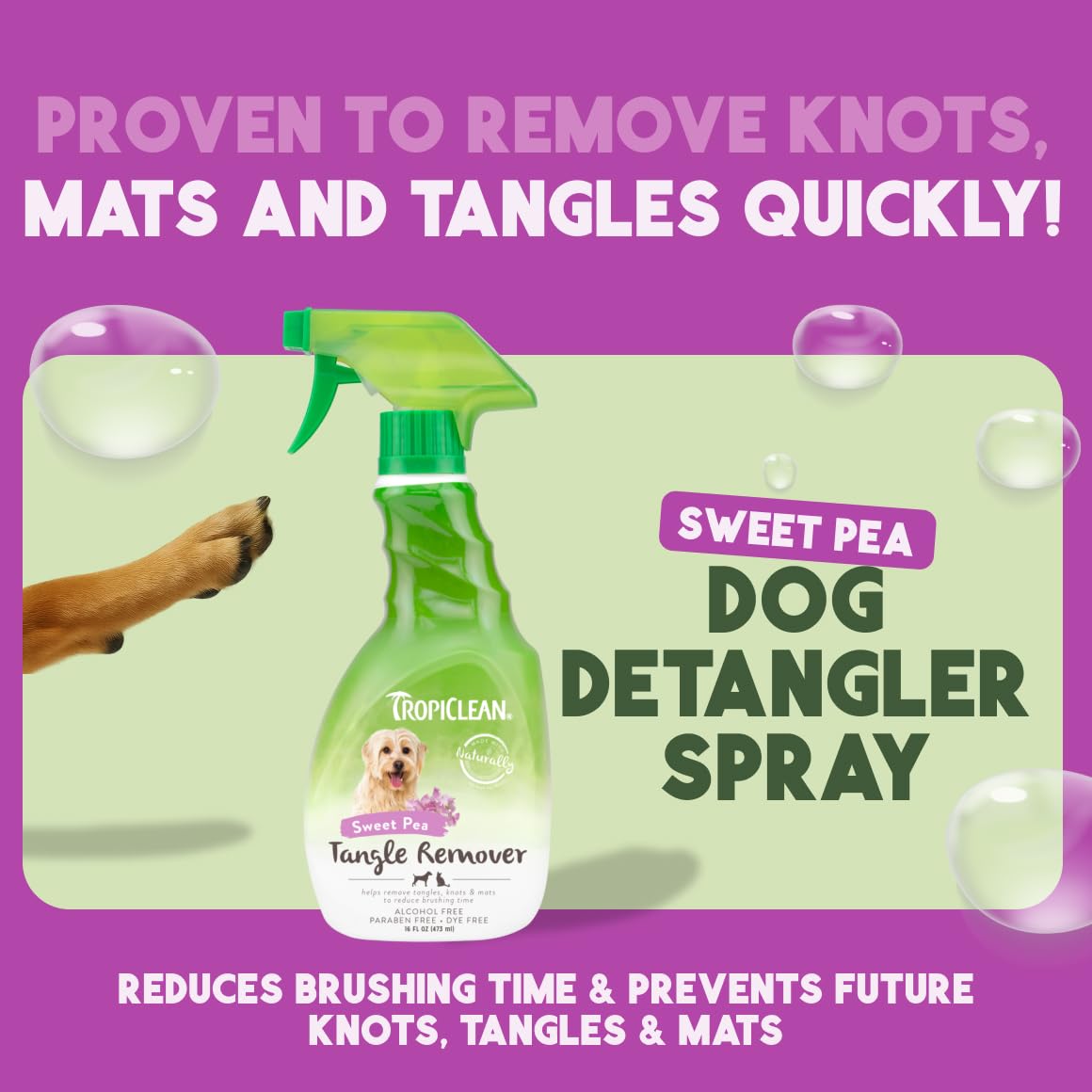 Dog Detangler Spray Leave-in Conditioner 16oz T8390