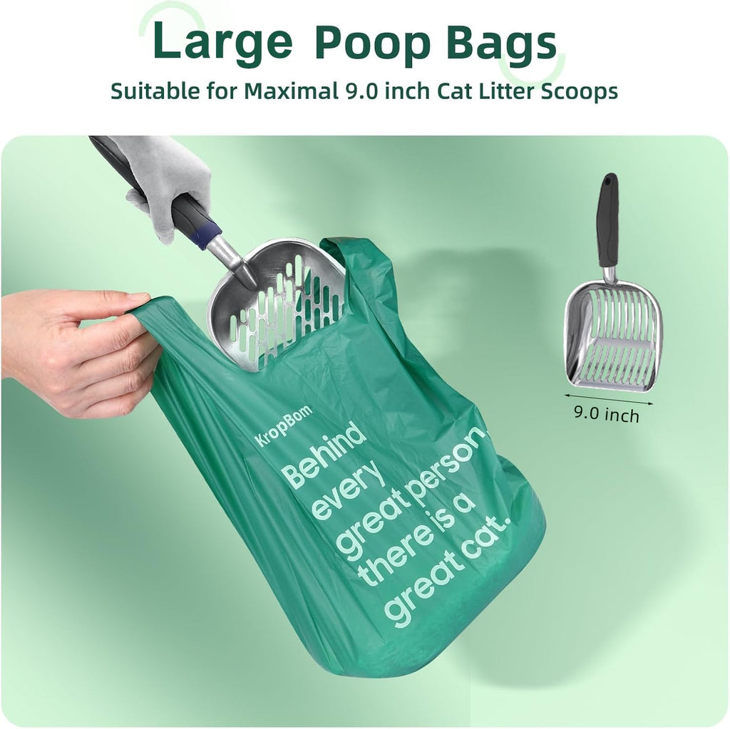 125 Count Large Unscented Cat Poop Bags with Handles N86646