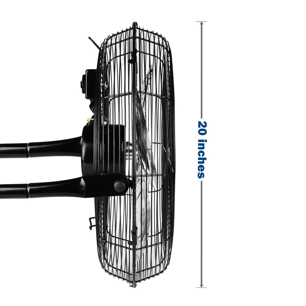 20 Inch 3-Speed High Velocity Metal Industrial Floor Fan Y897402