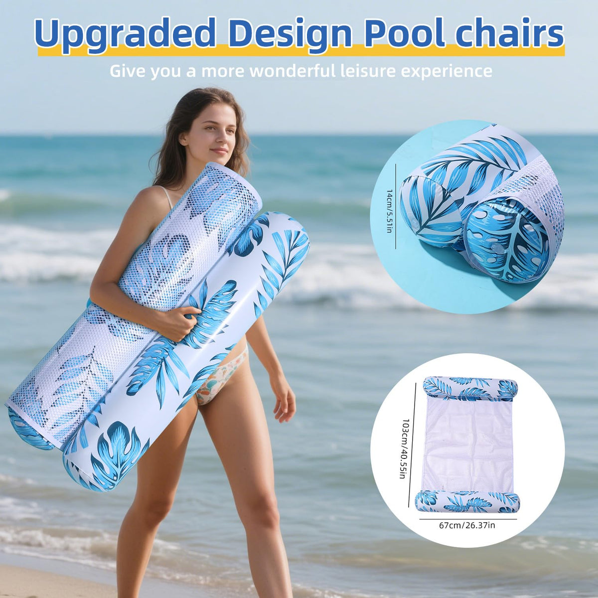 3/5/8 Pack 4-in-1 XL Pool Hammock Float W56056