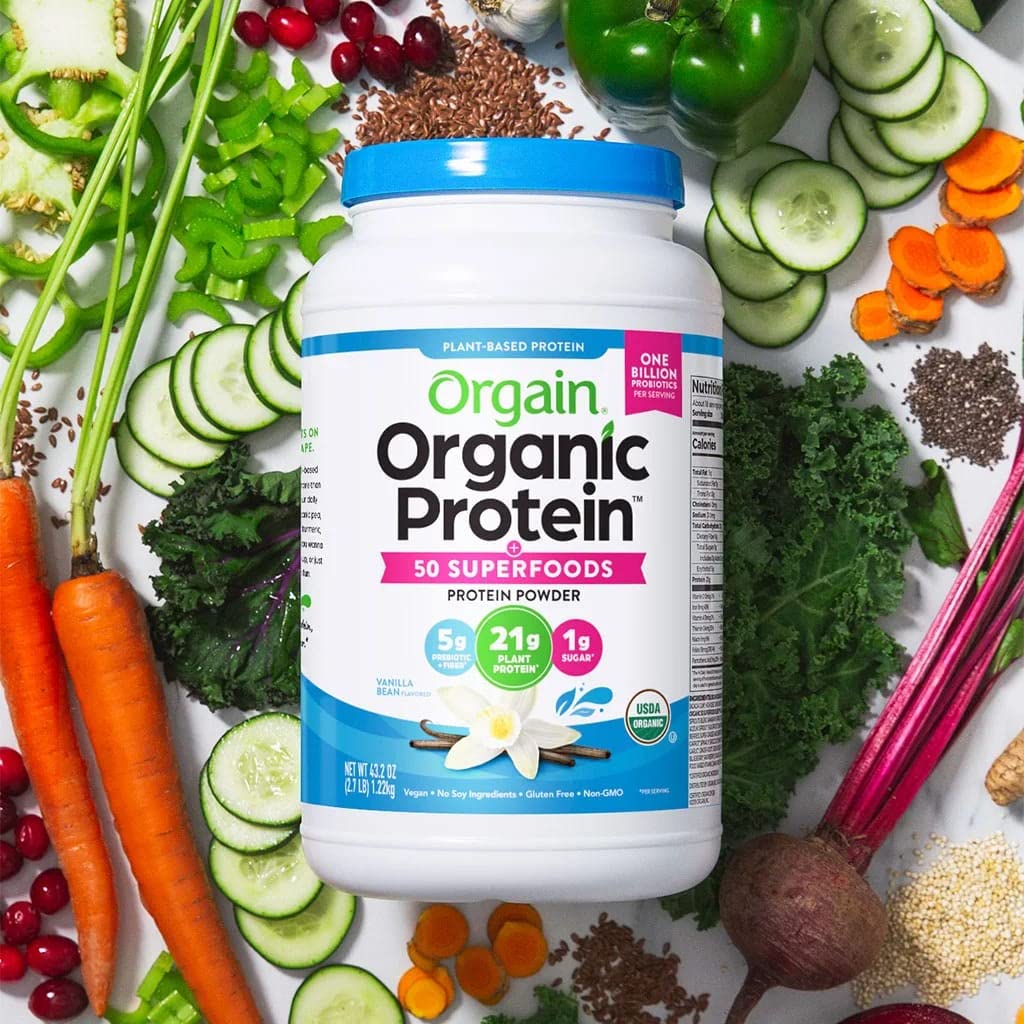 Organic Plant Based Protein Powder Vanilla Bean 2.74 Pound L647