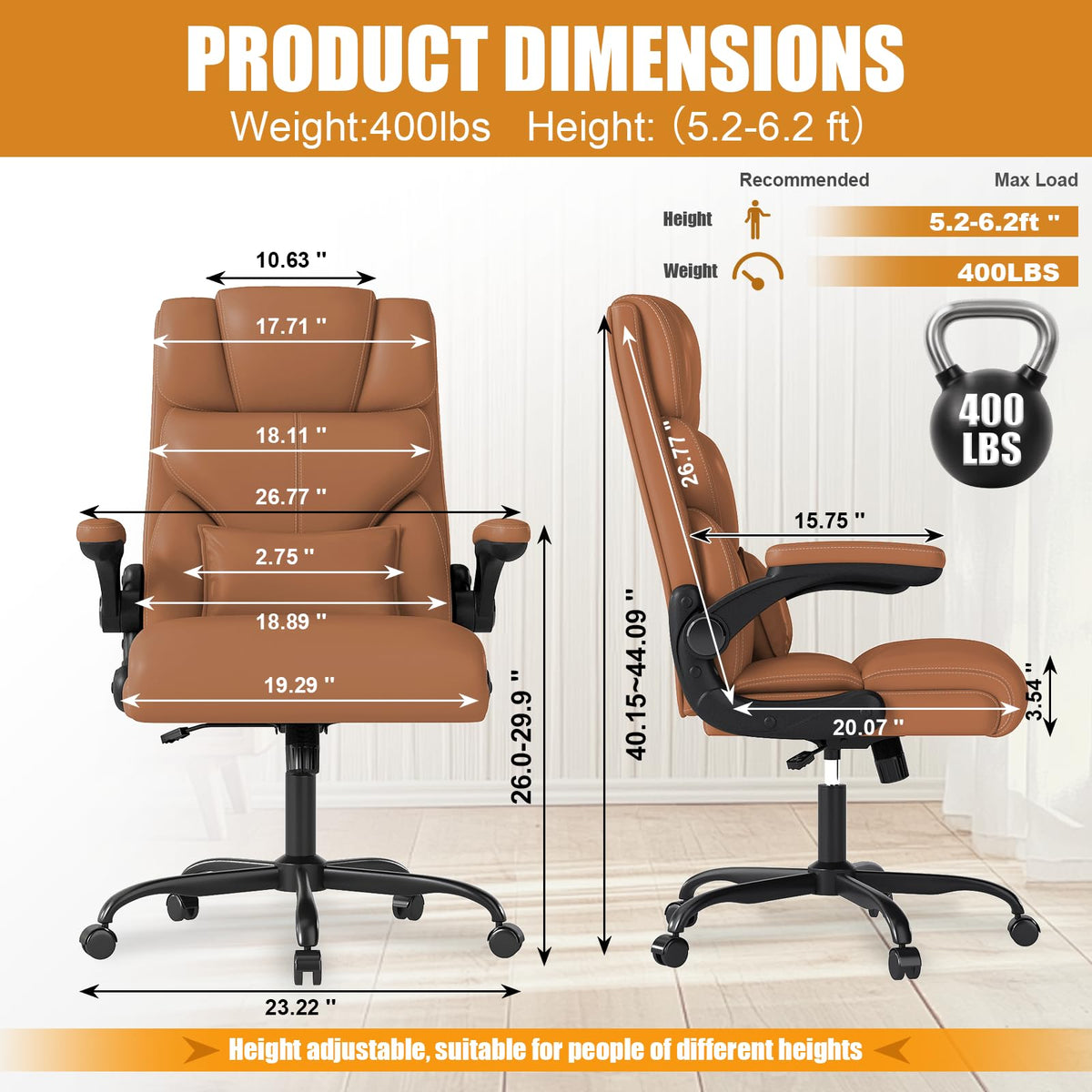 Ergonomic Office Chair with Flip-up Armrests S836