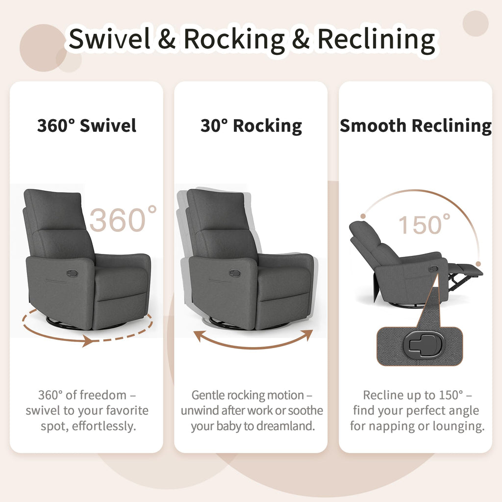 Manual Swivel Rocker Recliner Chair Z49415