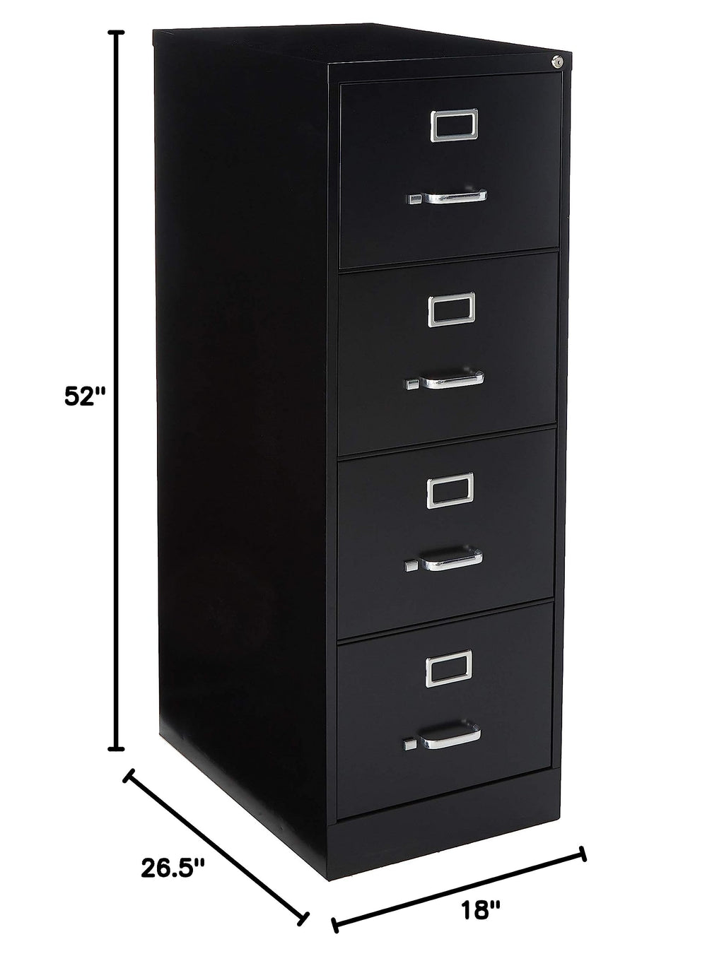 4 Drawer Vertical File Black F842235