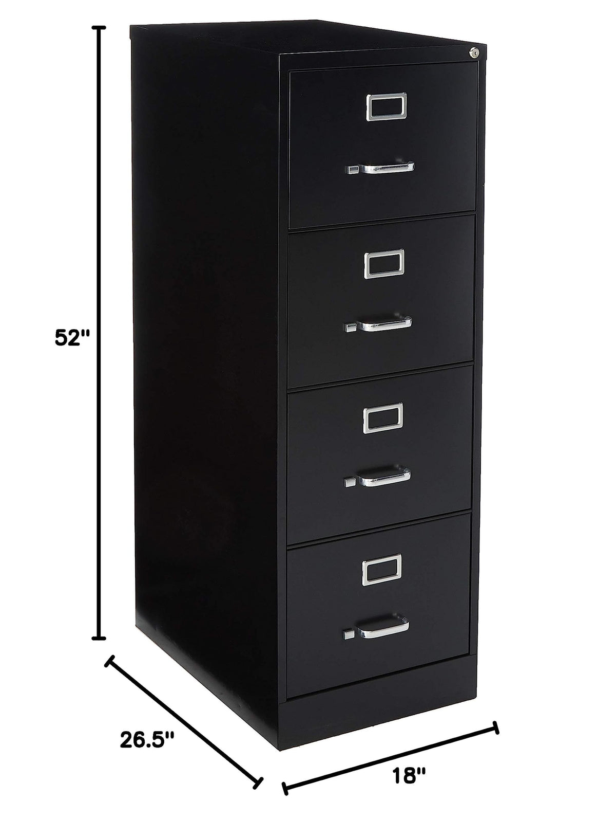 4 Drawer Vertical File Black F842235