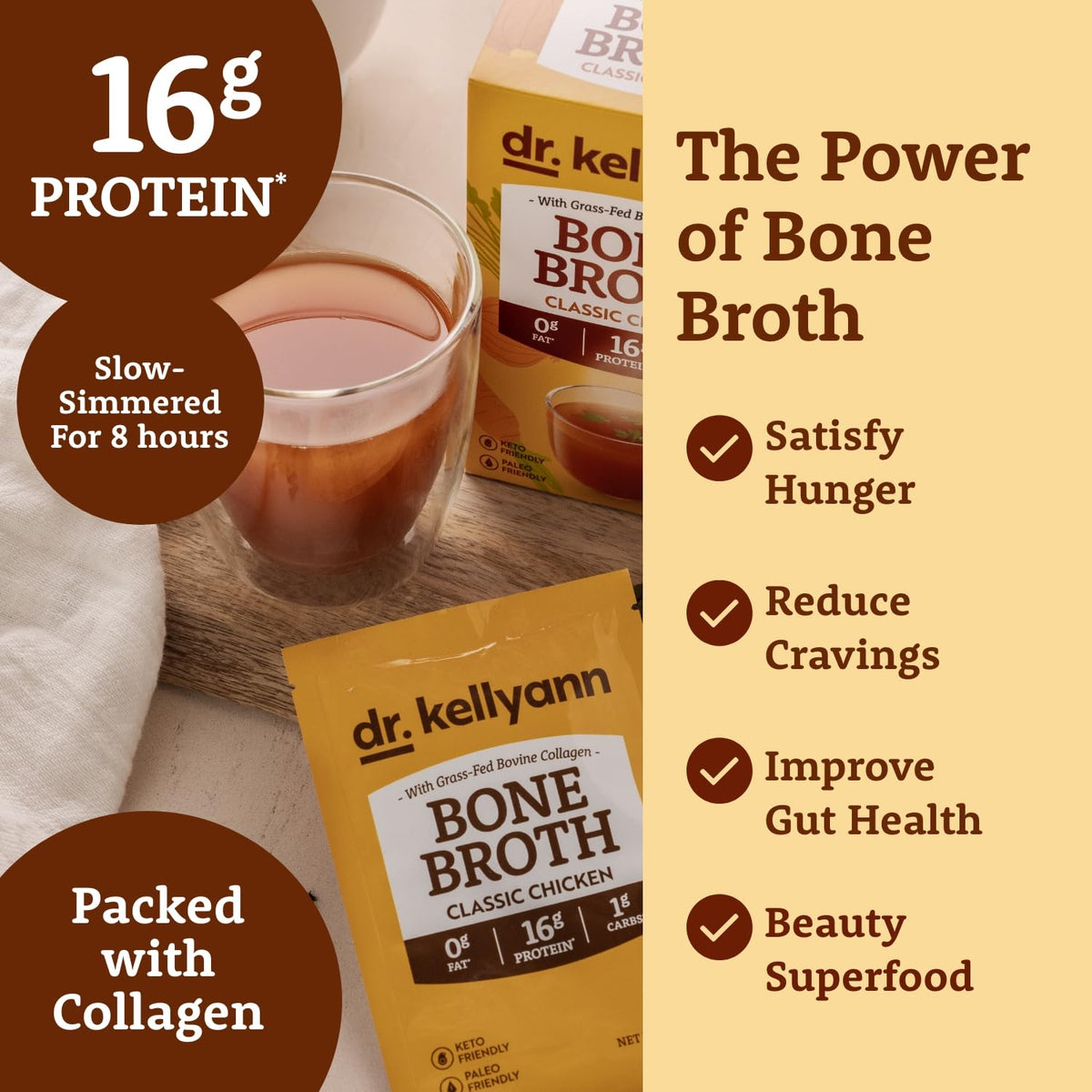 Bone Broth Packets Variety Pack 3 Boxes 21 Servings W222368
