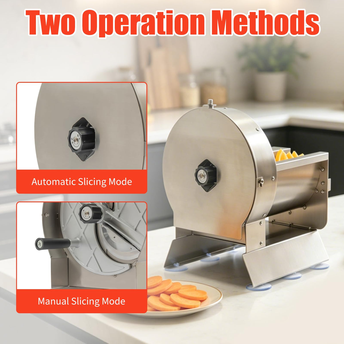 Electric Vegetable Slicer 2 IN 1 0-12mm Thickness Adjustable T2144