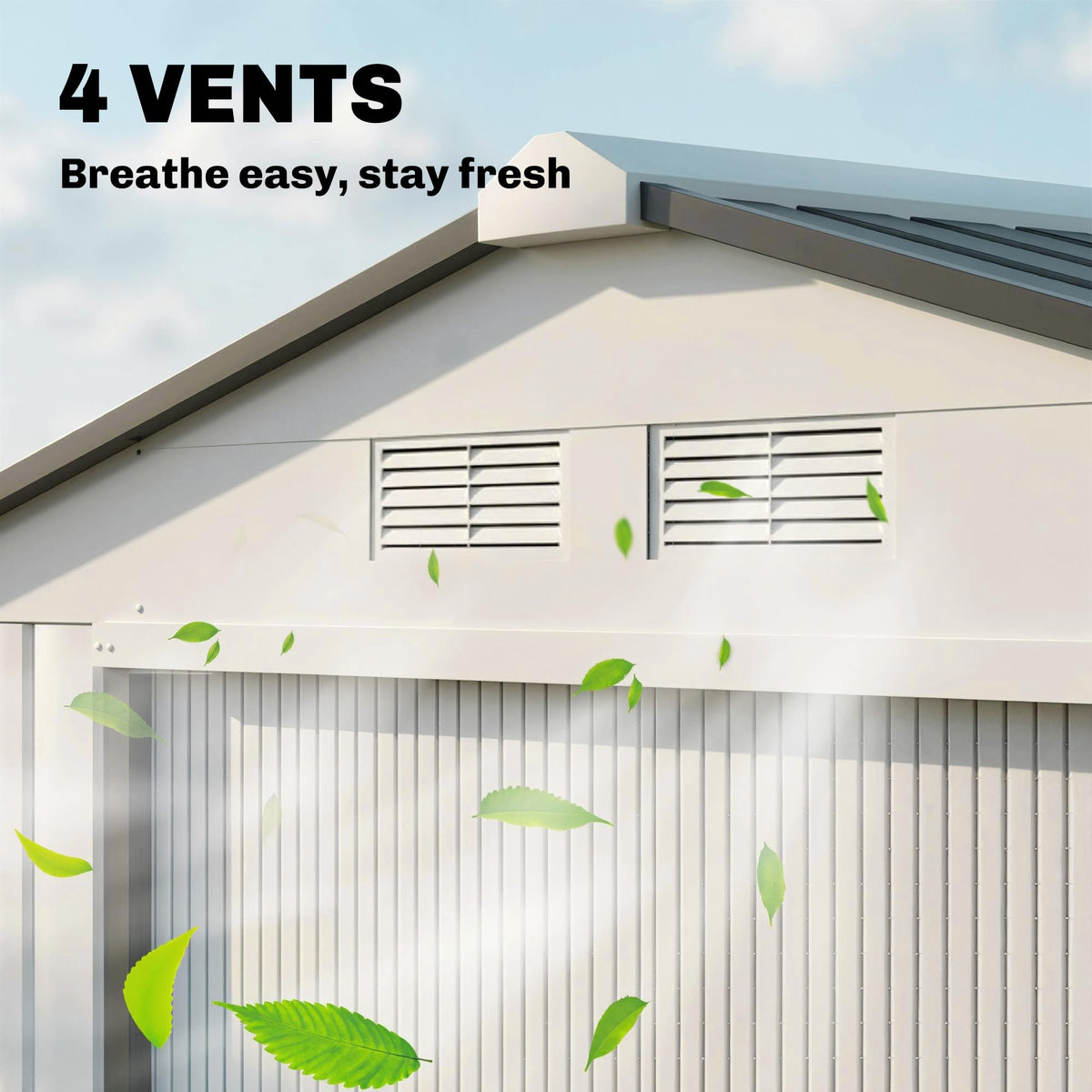 7' x 4' Metal Outdoor Storage Shed U7564