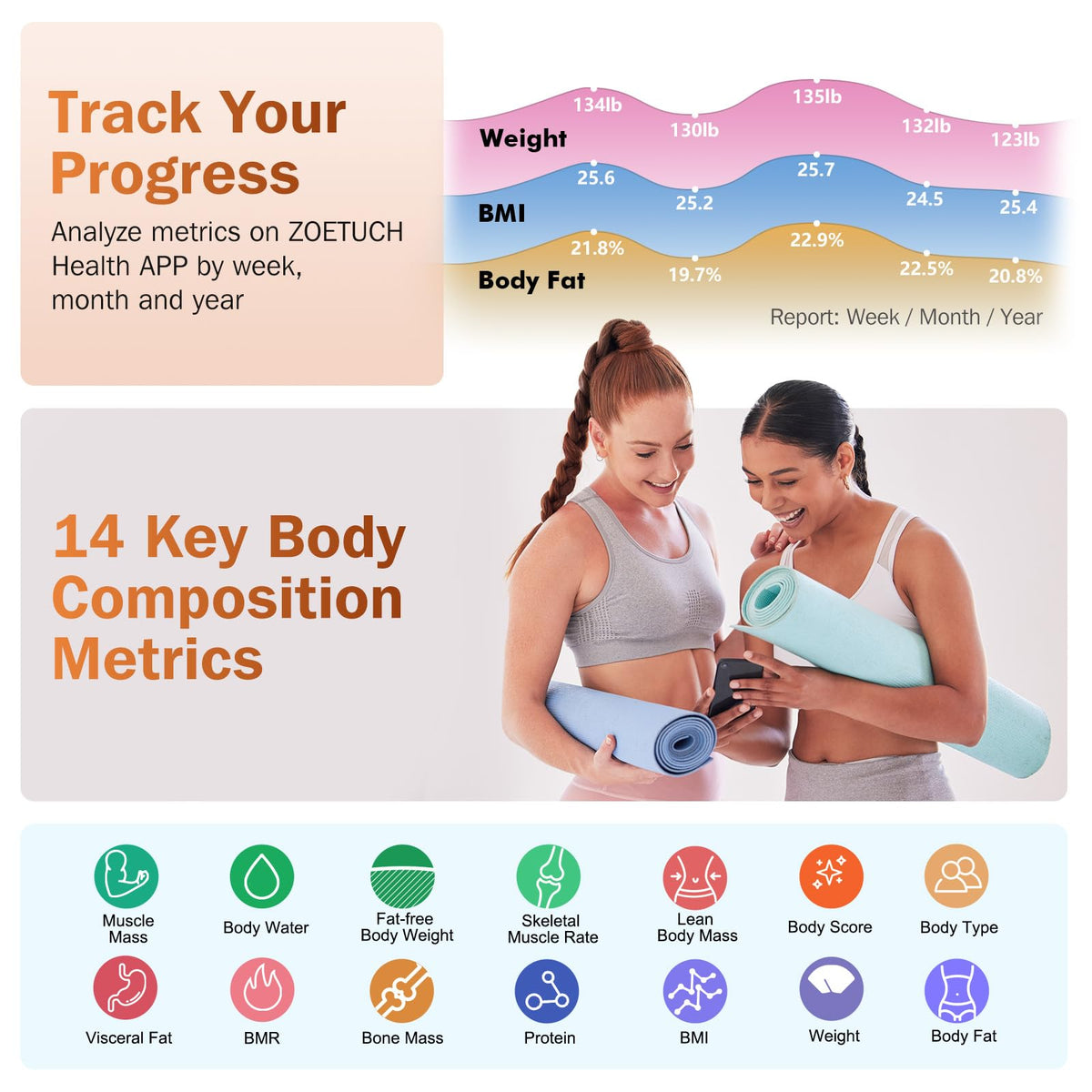 Smart Digital Bathroom Scale J159