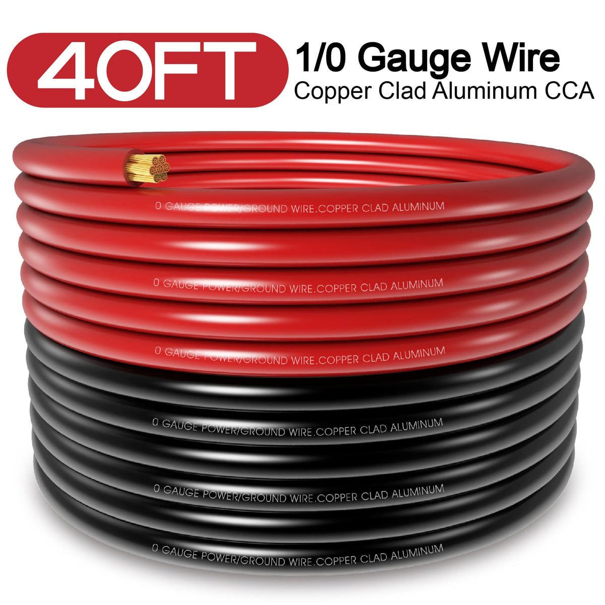 1/0 Gauge Battery Cable with Lugs X276