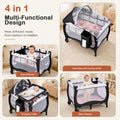 4 in 1 Portable Baby Playard with Bassinet and Changing Table W32580