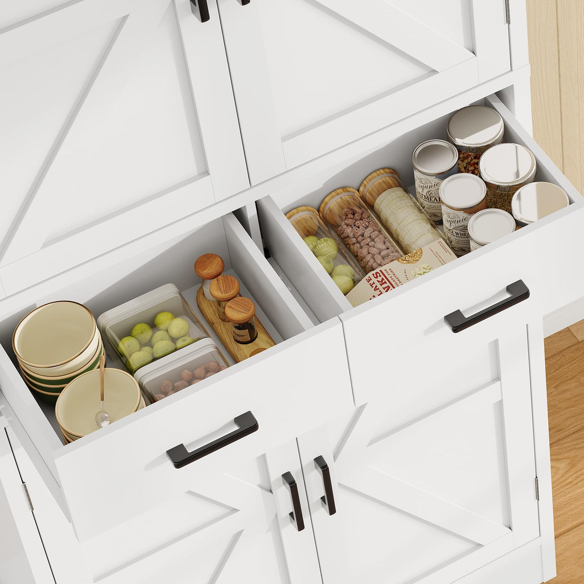 Pantry Cabinet with Barn Doors Y3231
