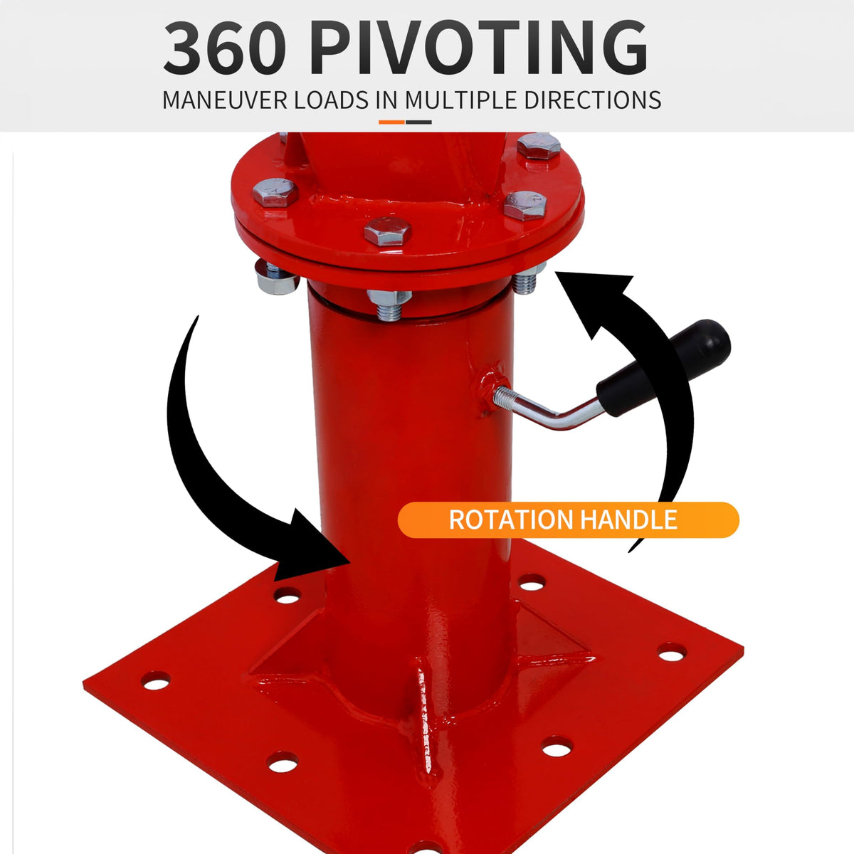 2000 lbs Hydraulic Truck Bed Jib Crane Y245