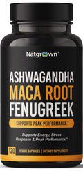 Ashwagandha Maca Root Fenugreek Capsules 120 Ct H974
