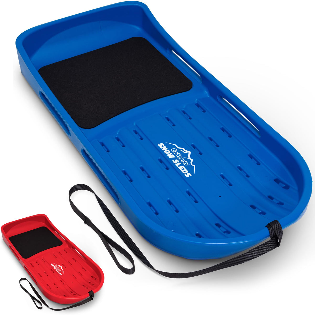 2 Person Snow Sled with Pull Strap and Padded Seat W508743
