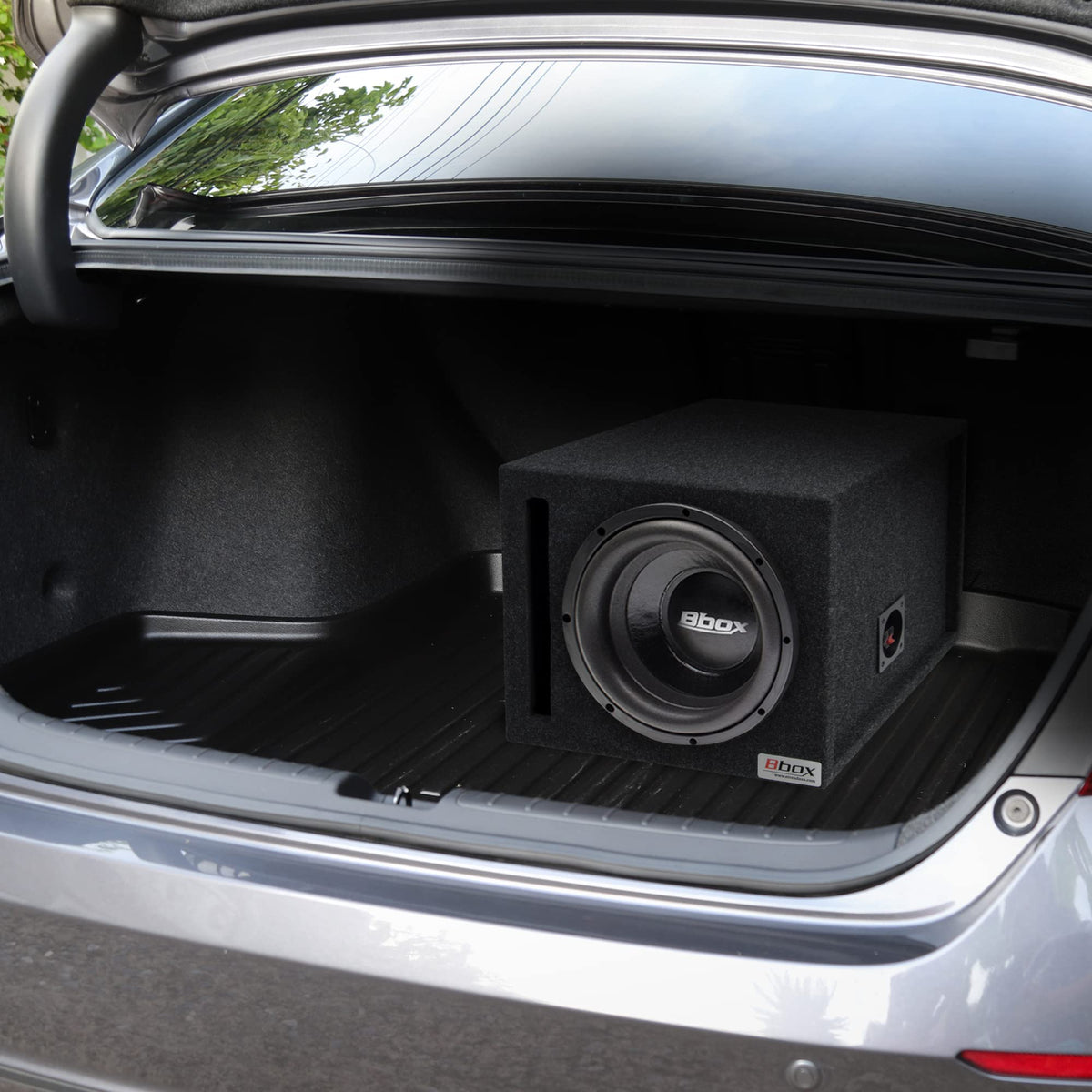Single Vented 12 Inch Subwoofer Box with Nickel Finish Terminals C9138