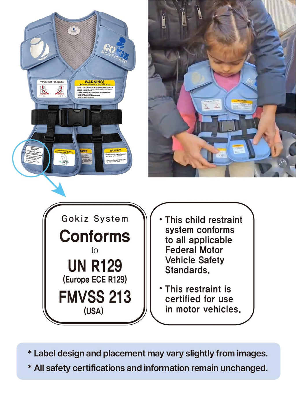 Lightweight Portable Child Restraint Vest S445098