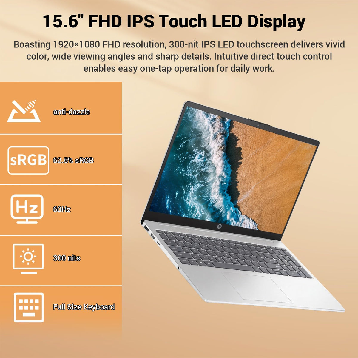 15.6" FHD Touchscreen Intel Core Ultra 5 Laptop O65000