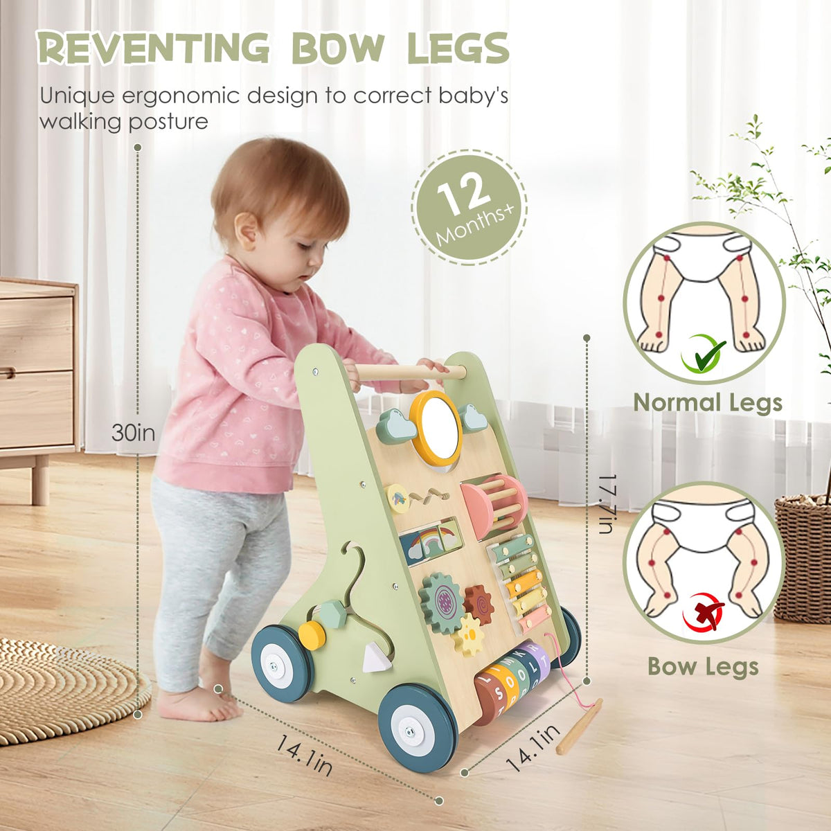 Wooden Baby Push Walker S463316