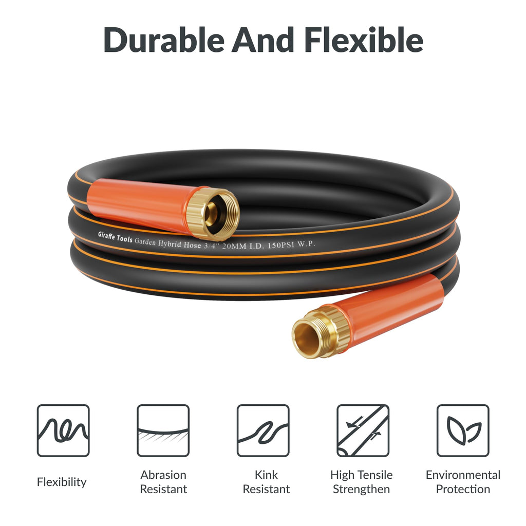 Garden Hose 25ft x 3/4" Heavy Duty Hybrid Lightweight R930816